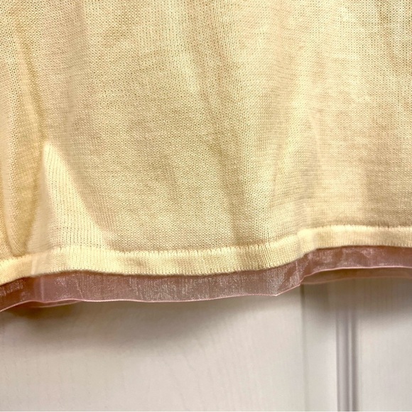 Vintage 90’ I.B Diffusion PLUS 1X 2PC Sweater Womens yellow Sequin embroidered - Picture 10 of 10